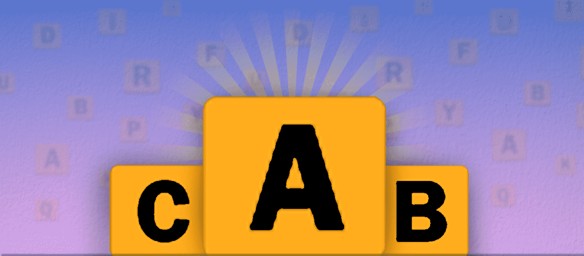 Touch the alphabet in the order background